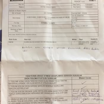 Enza Home Ayıplı Ürün Teslimi Firmayla İletişim Kuramama