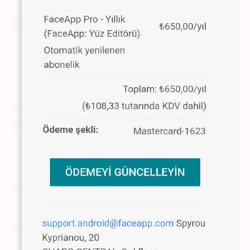 Google Play 699.99 TL Hesabımdan Bilgim Olmadan Çekilen Para