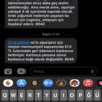 Trendyol Yemek Ürünümden Çıkan Kıl Ve Kabul Edilmeyen İadem
