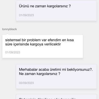 Tonny Black Onaylandı Ama Kargolanmadı