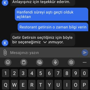 Getir Fazla Para Sıfır Hizmet