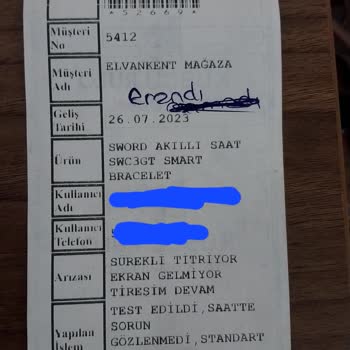 Sword Akıllı Saat Garanti