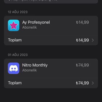 Apple App Store Ödeme Geçmişinde Faturama Yansıyan Sipariş Gözükmüyor