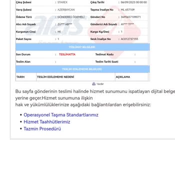 Aras Kargo'dan Benim Bilgim Dışında Kargo Çıkışı