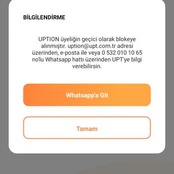Uption 5 Aydır Blokeli Hesap