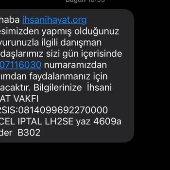 İhsan Vakfı (Burs Başvuru) Burs Adı Altında Bilgilerin Alınması