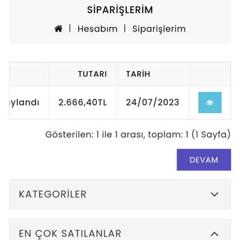 Geldimarket.com'un Siparişi Yollamayıp İadeyi De Yapmaması.