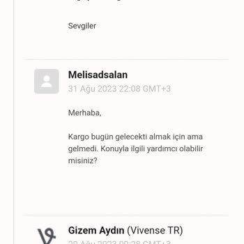 Vivense Ürün Değişimi Şikayet