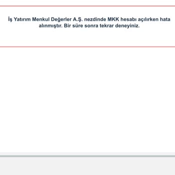 İş Bankası Yatırım Hesabı MKK Sorunu