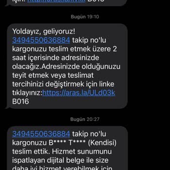 Aras Kargo Akdamar Van Şubesi Sorumsuzluğu