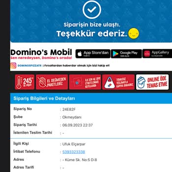 Domino's Pizza Geç Teslimat Ve Vasat Pizza