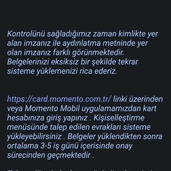 Momento Kart Kişiselleştirme Problemi