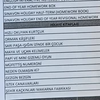 Sınav Koleji Kitap Ücreti