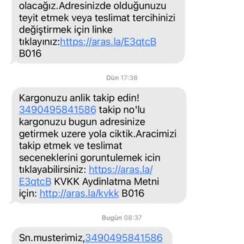 Yine Aras Kargo Yine Kalitesizlik