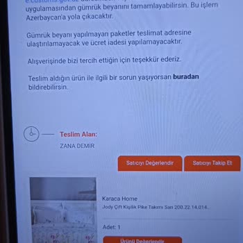 Aras Kargo Trendyol Azerbaycan Siparişlerin Ortalıkta Yok