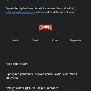 Camper Sipariş İptali Mağduriyeti
