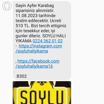 Soylu Halı Yıkama Soylu Halı Memnuniyetsizlik