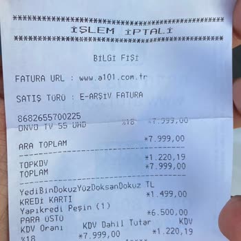 A101 Para İademi Yapmadı