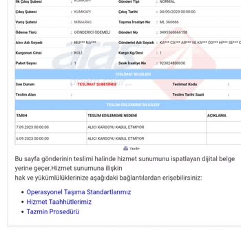 Aras Kargo Ürünümü Kargoya Çıkarıp Bana Teslim Etmeden Alıcı Kabul Etmiyor
