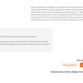 Hepsiburada'dan Honor 90 Cep Telefonu Teslimatıyla İlgili Sorun