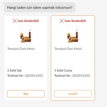 Trendyol Yemek Eksik Sipariş Geldi Durumu Kabullenmiyorlar