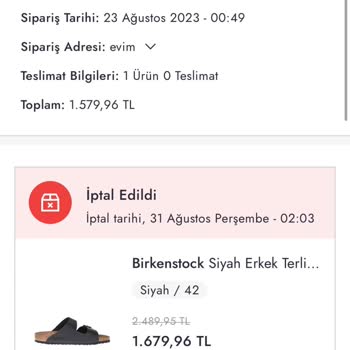 Boyner'in Kampanyalı Aldığım Ürünü İptal Etmesi
