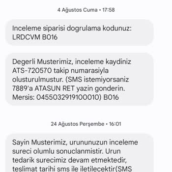 Atasun Optik ATS-720570 Takip Numaralı Gözlük Şikayeti