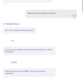 N11'den Alınan Ürünlerin Kargoya Verilmemesi Ve İptalinin İstenmesi