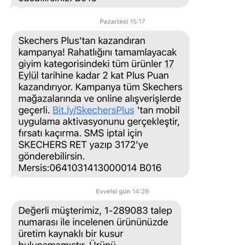 Skechers İncelemeye Gönderilen Ayakkabı