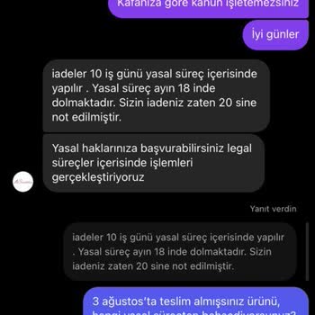 Shoebellas Ücret İadesi Yapılmıyor