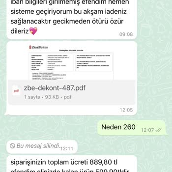 Zülays Eksik Para İadesi