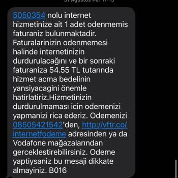 Vodafone Net Kapalı Olan Hattın Aktif Edilmesi