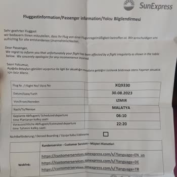SunExpress Hava Yolları 16 Saat Rötar Ve Hiçbir Açıklama Yapılmadı