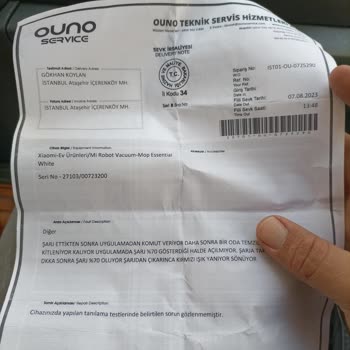 Xiaomi Robot Süpürge Hala Serviste Tamirde