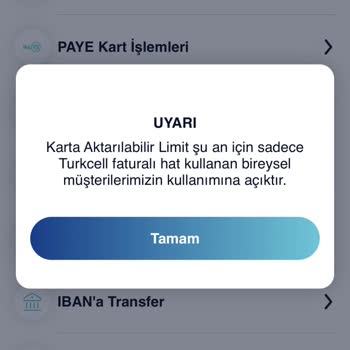 Paycell Hazır Limit Kullanamıyorum