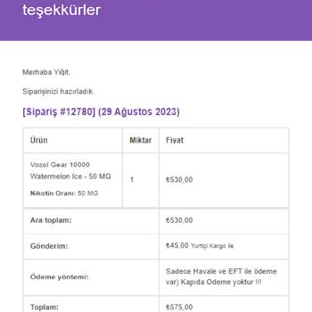 Vozol Gear 10.000 Çekim