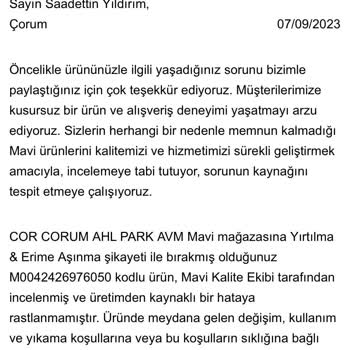 Mavi Ag Yırtığı Kullanıcı Hatasıymış