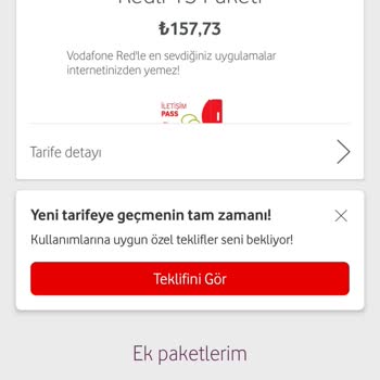 Vodafone Tarife Ücreti