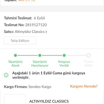 Trendyol Sendeo Kargo Şirketi Bölgede Şubemiz Yok Diye Ürünümü Teslim Etmiyor