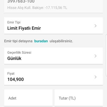 Garanti BBVA Yatırım Hisse Alış Bakiyemde Sorun Var Param Eksi