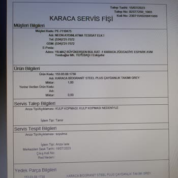 Karaca Züccaciye Ürünümüzü Geri Vermeyen Karaca