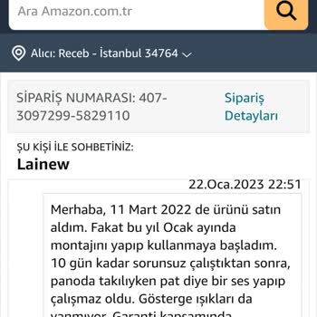 Amazon Arızalı Cihazın Garanti Kapsamında Değiştirilmemesi