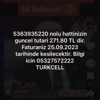 Turkcell Benim 139 ₺ İlave Edeceğini Bildiriyor. İptalini İstiyorum
