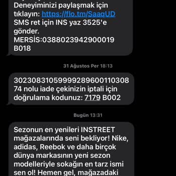 In Street Pelikan AVM Hala İade İşlemi Sağlanmaması