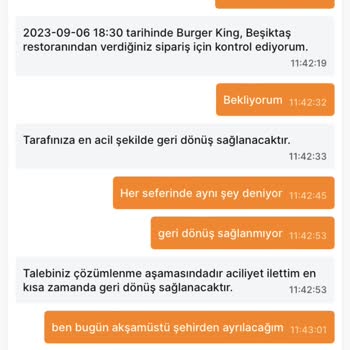 Migros Yemek Yemek Siparişim Yanlış Geldi, Para İadesi Yapılmıyor