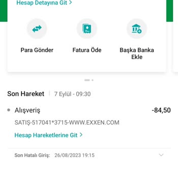 Exxen Otomatik Ödeme Aldı