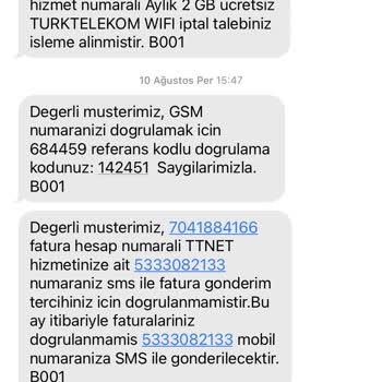 Türk Telekom Bilgim Dışında Abonelik İptali