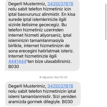 Türk Telekom Bilgim Dışında Abonelik İptali