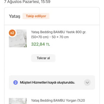 Yataş Siparişim 1 Aydır Gönderilmedi