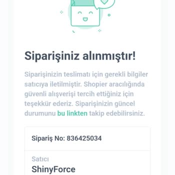 Shiny Force Ürünüm Kargoya Verilmedi
